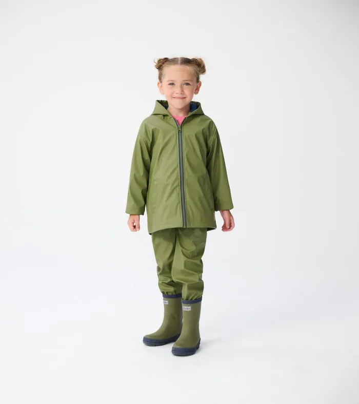 Rainwear GirlsBoysBaby and Toddler Hatley Forest Green Matte Rain Boots