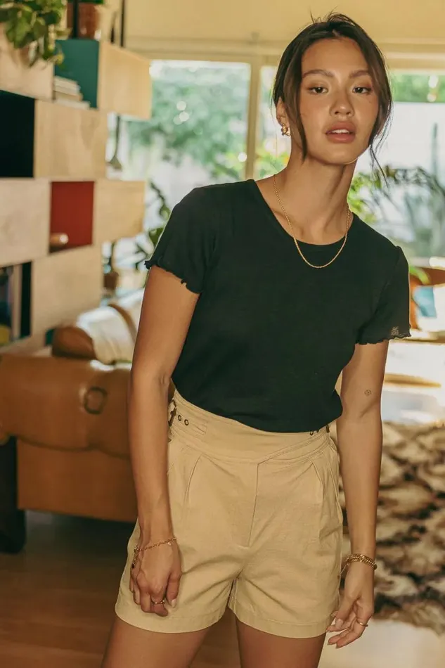 Remington Shorts In Tan Tan Women Bohme Shorts