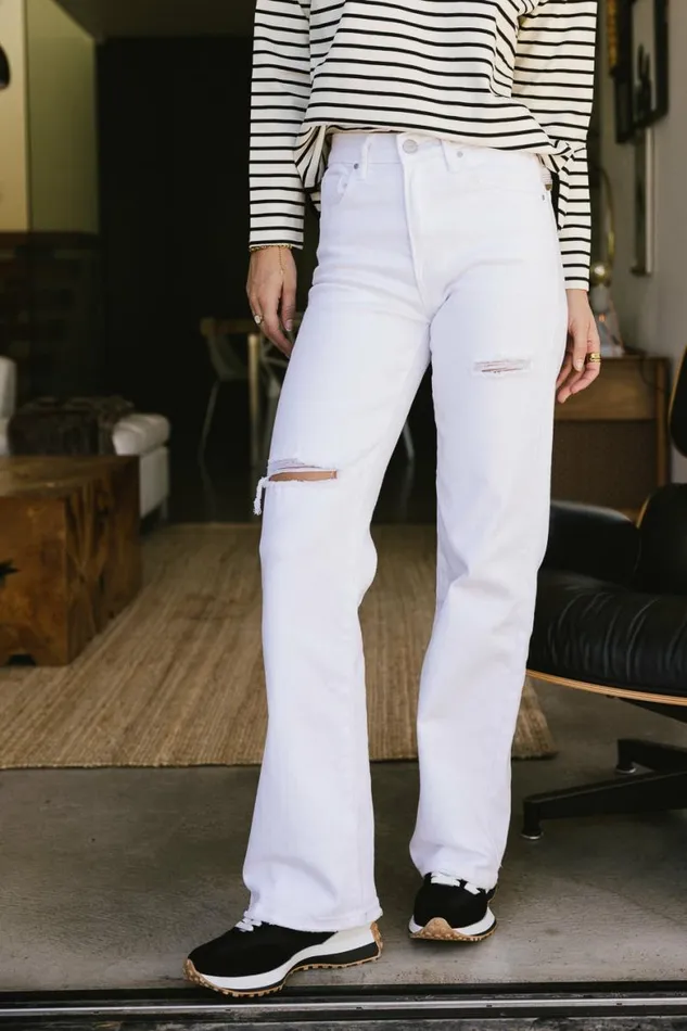Renata Straight Leg Jeans White Women Bohme Denim