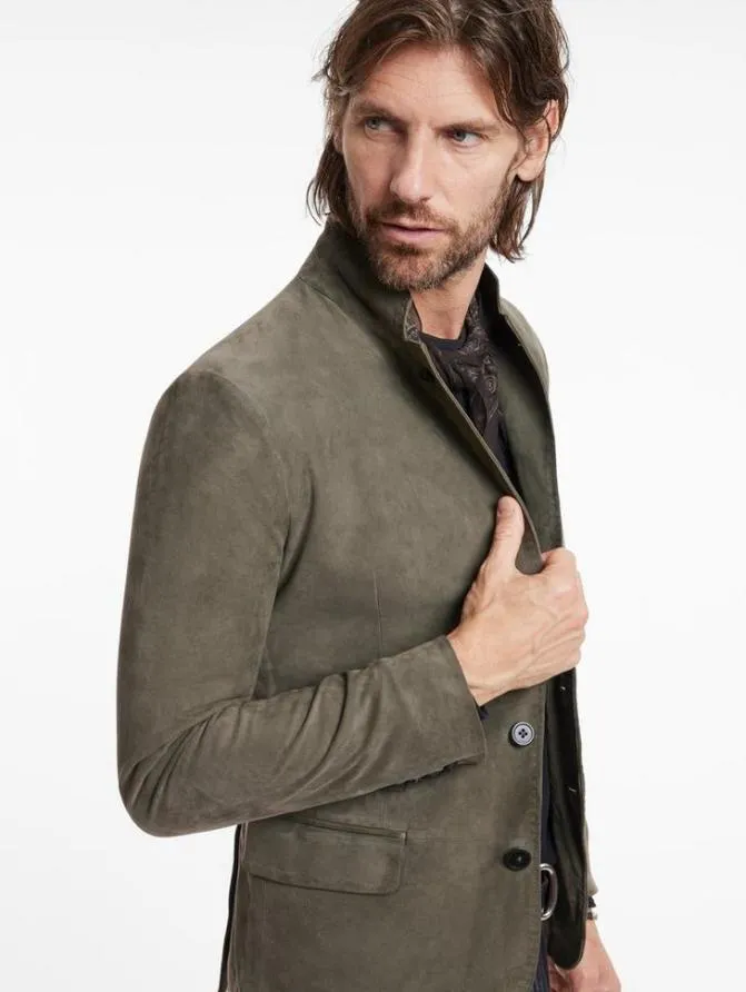 RIND JACKET Dark Moss Clothing John Varvatos Leather Jackets