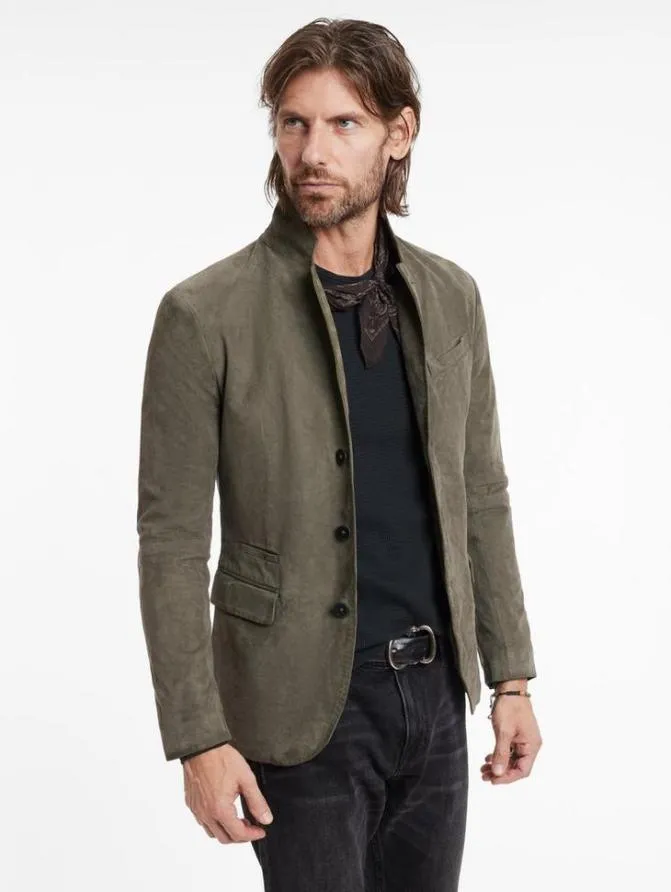 RIND JACKET Dark Moss Clothing John Varvatos Leather Jackets