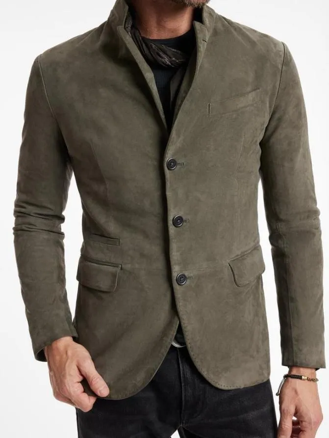 RIND JACKET Dark Moss Clothing John Varvatos Leather Jackets