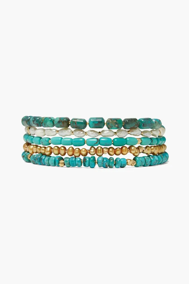 Riviera Naked Wrap Bracelet Turquoise Mix Women Chan Luu Bracelets