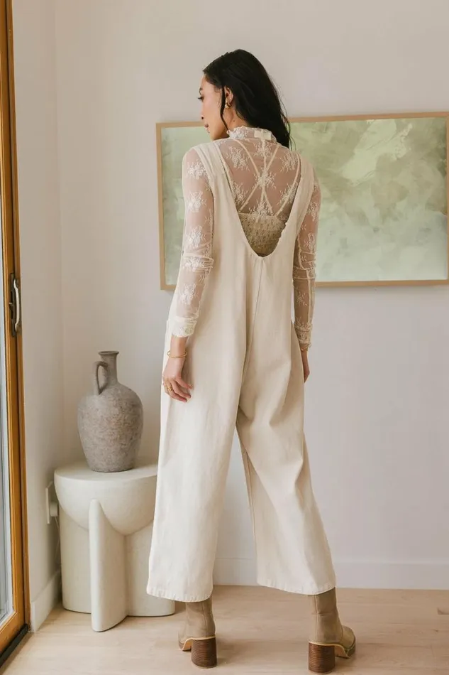 Robin Jumpsuit In Cream Cream Women Bohme Jumpsuits and Overalls