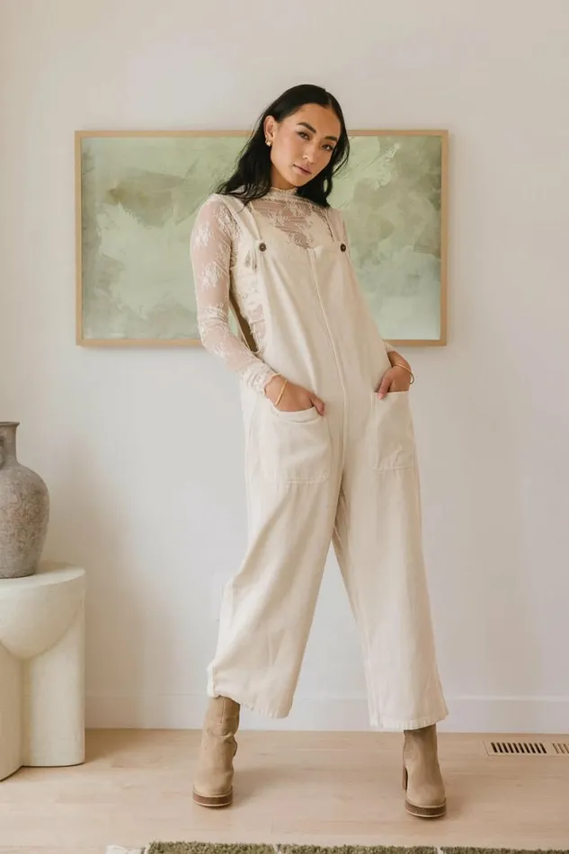 Robin Jumpsuit In Cream Cream Women Bohme Jumpsuits and Overalls
