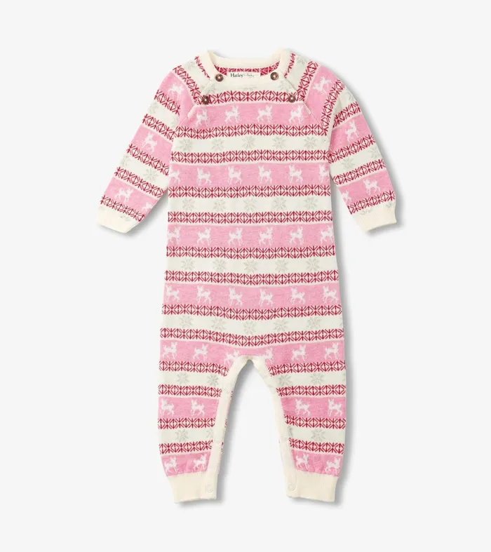 Rompers Baby and Toddler Hatley Baby Doe Fair Isle Sweater Romper