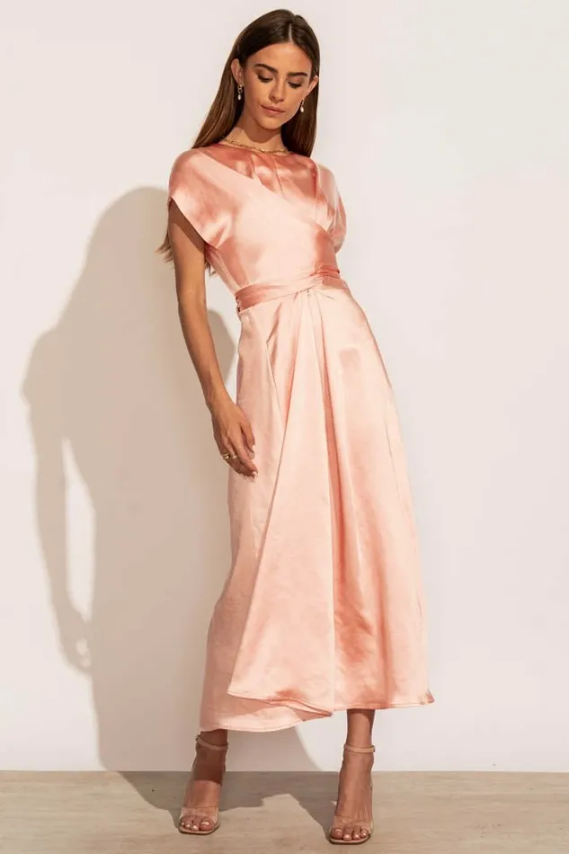 Rosalind Midi Dress In Pink Pink Women Bohme Dresses