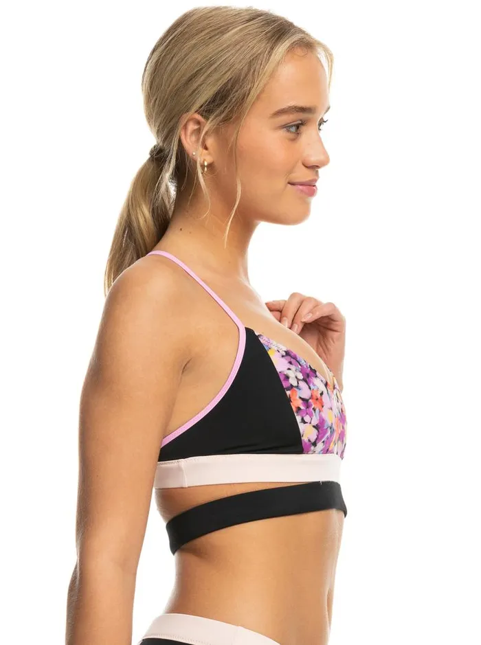 Roxy Bikinis Roxy Active Bralette Bikini Top Anthracite Swim Blooms 8211 Women Roxy Bikinis Roxy Active Bralette Bikini Top Anthracite Swim Blooms 8211 Women