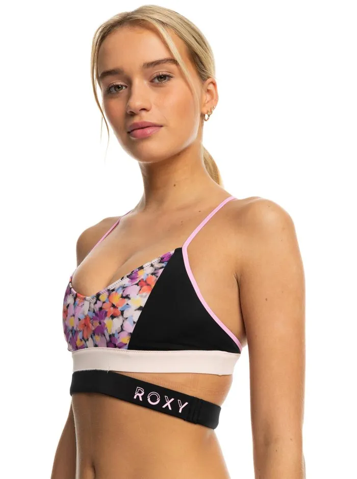 Roxy Bikinis Roxy Active Bralette Bikini Top Anthracite Swim Blooms 8211 Women Roxy Bikinis Roxy Active Bralette Bikini Top Anthracite Swim Blooms 8211 Women