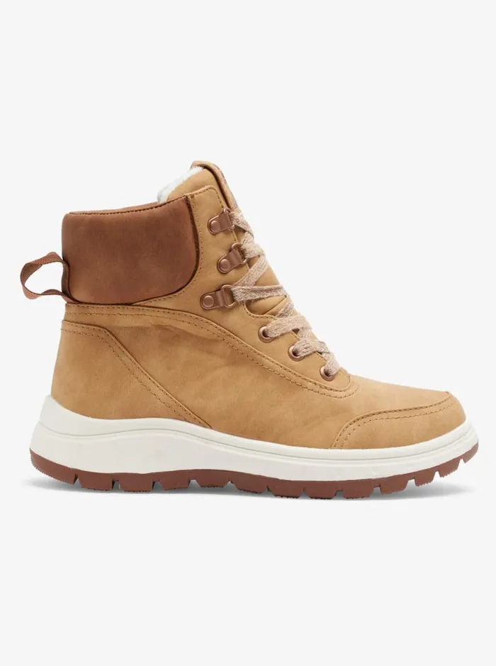 Roxy Boots Karmel LaceUp Boots Tan 8211 Women Roxy Boots Karmel LaceUp Boots Tan 8211 Women