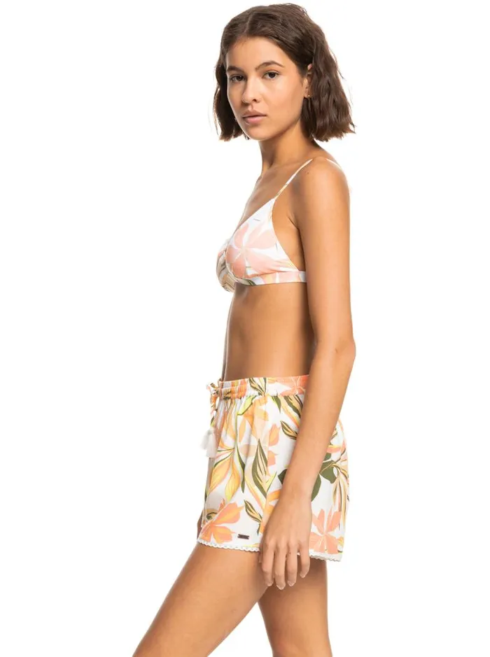 Roxy Cover Ups Salty Tan Shorts Bright White Subtly Salty Mult 8211 Women Roxy Cover Ups Salty Tan Shorts Bright White Subtly Salty Mult 8211 Women