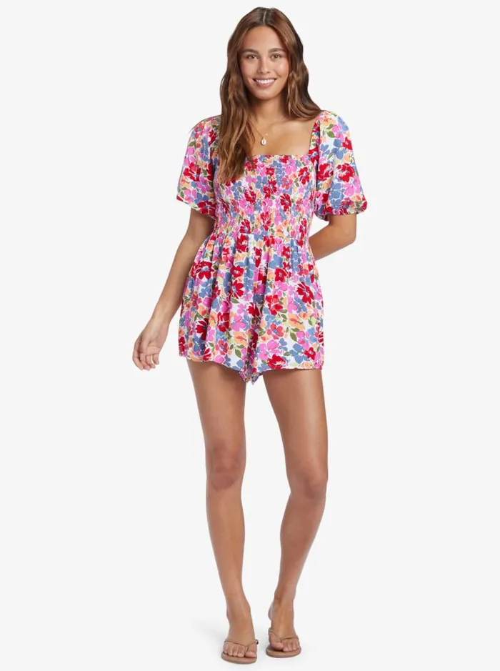 Roxy Dresses Barefoot Babe Romper Shocking Pink Bloomin Babe 8211 Women Roxy Dresses Barefoot Babe Romper Shocking Pink Bloomin Babe 8211 Women