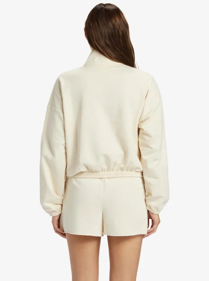 Roxy Fleece and Hoodies Hike Quilted Half Zip Sweatshirt Tapioca 8211 Women Roxy Fleece and Hoodies Hike Quilted Half Zip Sweatshirt Tapioca 8211 Women