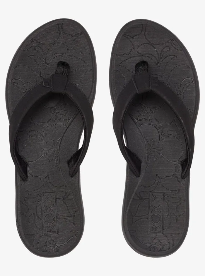 Roxy Flip Flops Vickie FlipFlops Black 8211 Women Roxy Flip Flops Vickie FlipFlops Black 8211 Women
