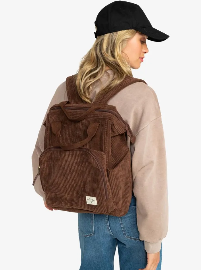 Roxy Handbags Cozy Nature Medium Corduroy Backpack Bitter Chocolate 8211 Women Roxy Handbags Cozy Nature Medium Corduroy Backpack Bitter Chocolate 8211 Women