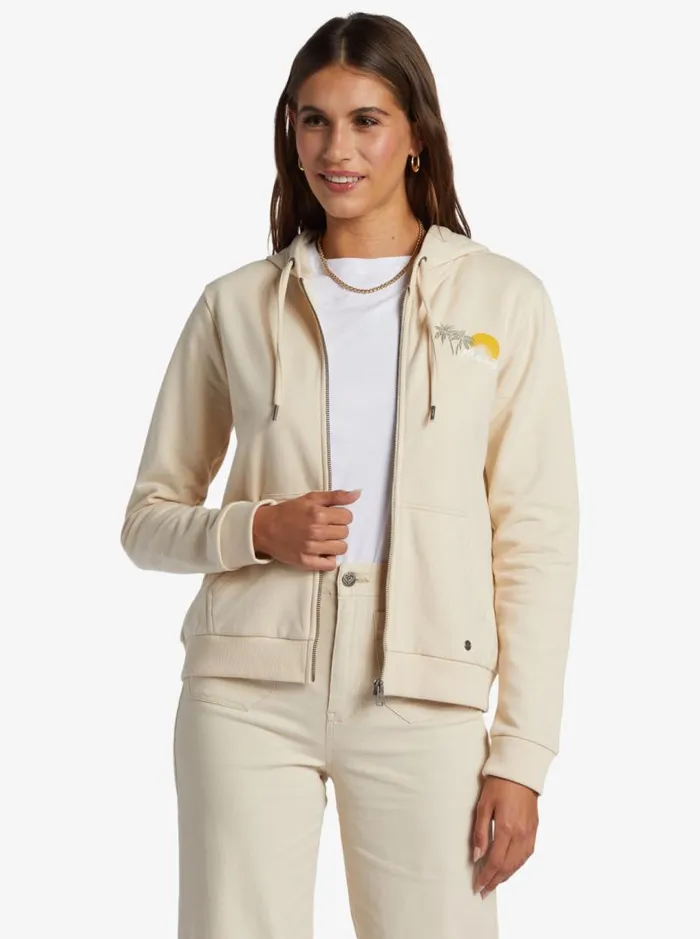Roxy Jackets Evening Hike Zip ZipUp Hoodie Tapioca 8211 Women