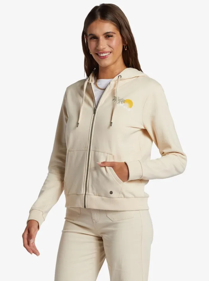 Roxy Jackets Evening Hike Zip ZipUp Hoodie Tapioca 8211 Women Roxy Jackets Evening Hike Zip ZipUp Hoodie Tapioca 8211 Women