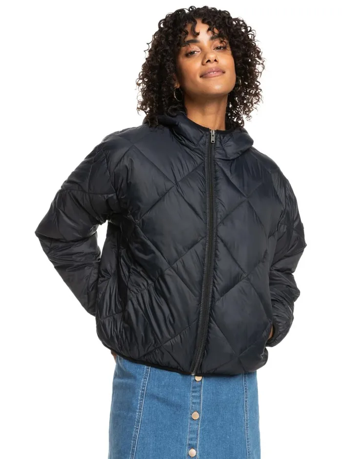 Roxy Jackets Wind Swept Lightweight Packable Padded Jacket Anthracite 8211 Women