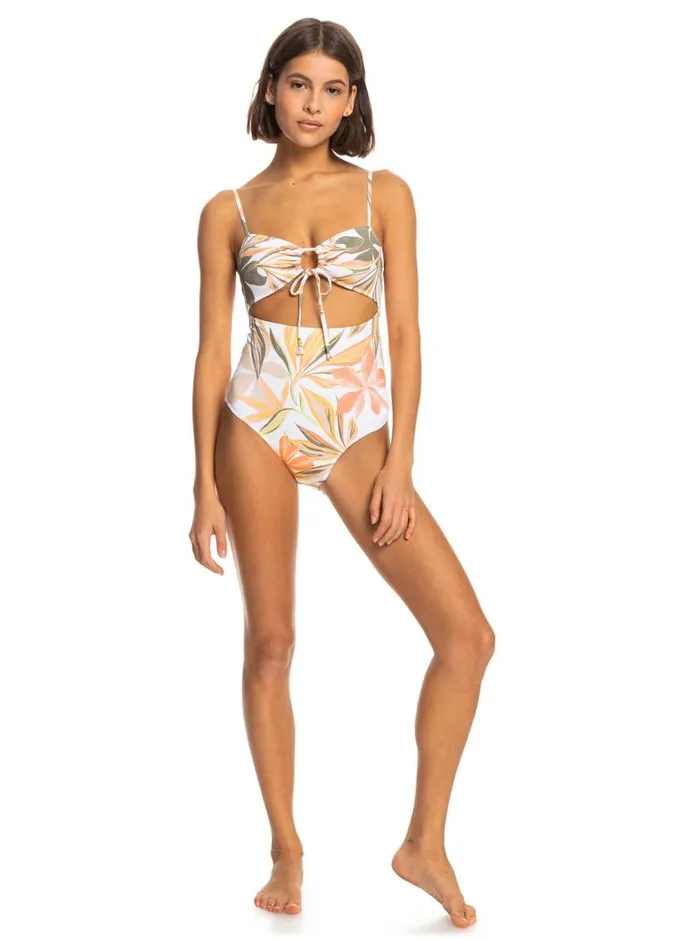 Roxy One Pieces Printed Beach Classics OnePiece Swimsuit Bright White Subtly Salty Flat 8211 Women Roxy One Pieces Printed Beach Classics OnePiece Swimsuit Bright White Subtly Salty Flat 8211 Women