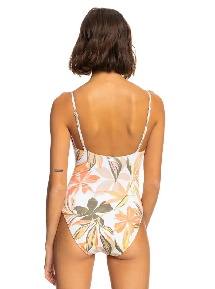 Roxy One Pieces Printed Beach Classics OnePiece Swimsuit Bright White Subtly Salty Flat 8211 Women Roxy One Pieces Printed Beach Classics OnePiece Swimsuit Bright White Subtly Salty Flat 8211 Women