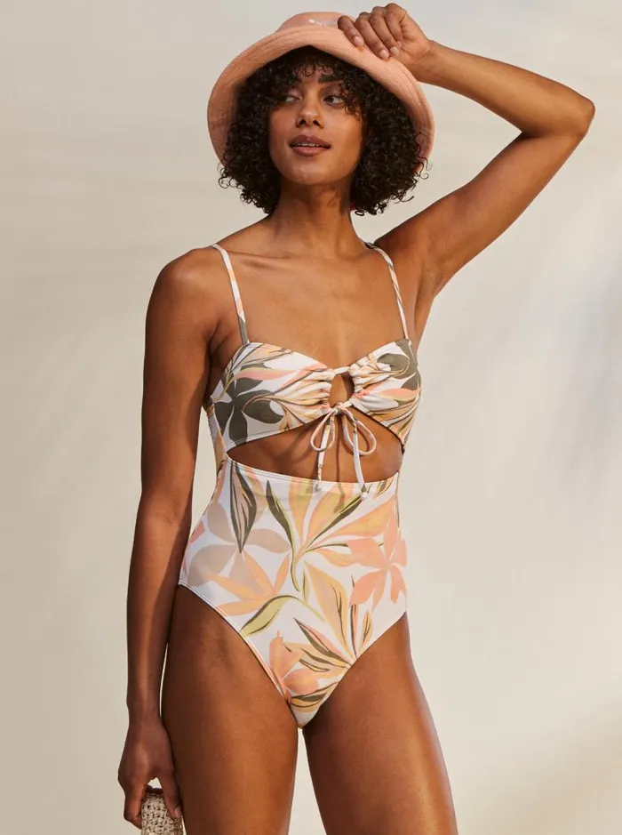 Roxy One Pieces Printed Beach Classics OnePiece Swimsuit Bright White Subtly Salty Flat 8211 Women Roxy One Pieces Printed Beach Classics OnePiece Swimsuit Bright White Subtly Salty Flat 8211 Women