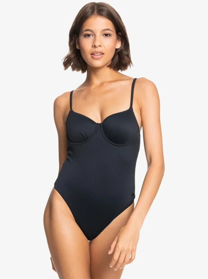 Roxy One Pieces Roxy Love The Muse OnePiece Swimsuit Anthracite 8211 Women Roxy One Pieces Roxy Love The Muse OnePiece Swimsuit Anthracite 8211 Women