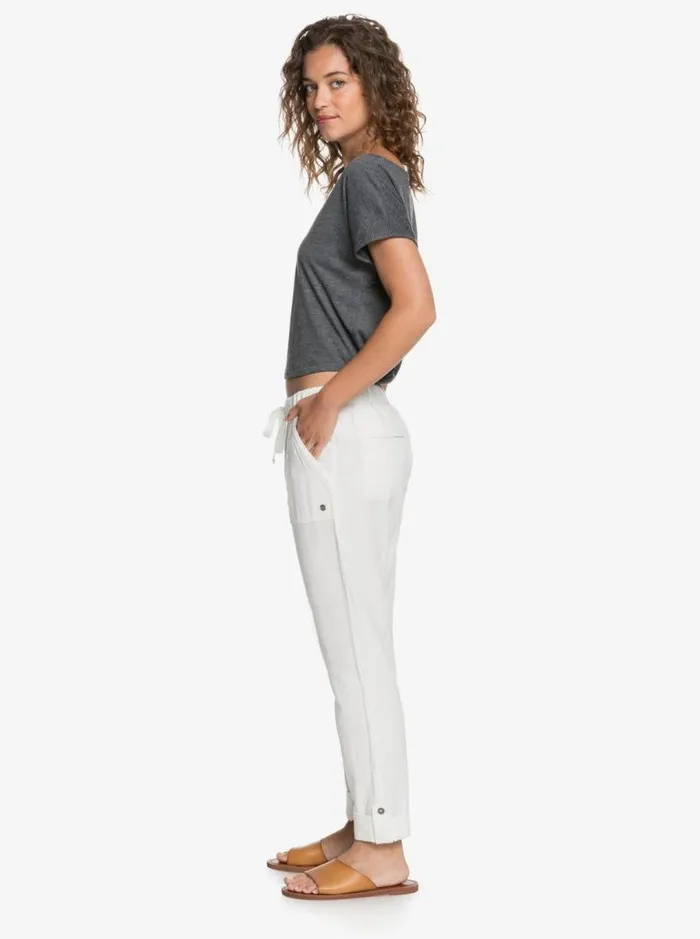 Roxy Pants and Jeans On The Seashore Cargo Pants Snow White 8211 Women Roxy Pants and Jeans On The Seashore Cargo Pants Snow White 8211 Women