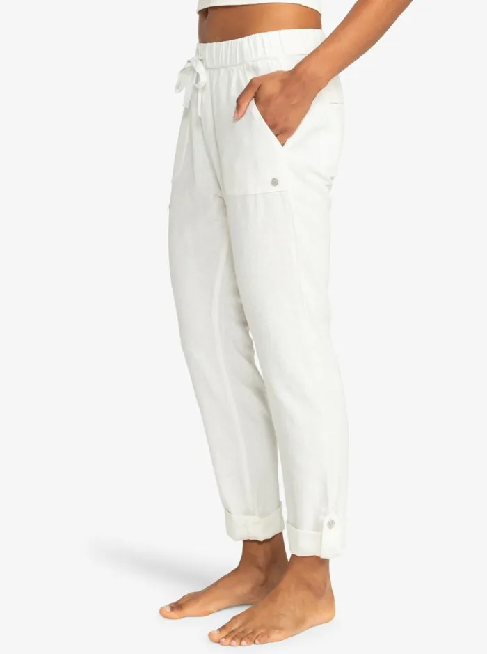 Roxy Pants and Jeans On The Seashore Cargo Pants Snow White 8211 Women Roxy Pants and Jeans On The Seashore Cargo Pants Snow White 8211 Women