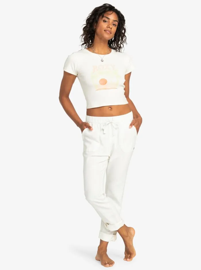 Roxy Pants and Jeans On The Seashore Cargo Pants Snow White 8211 Women Roxy Pants and Jeans On The Seashore Cargo Pants Snow White 8211 Women