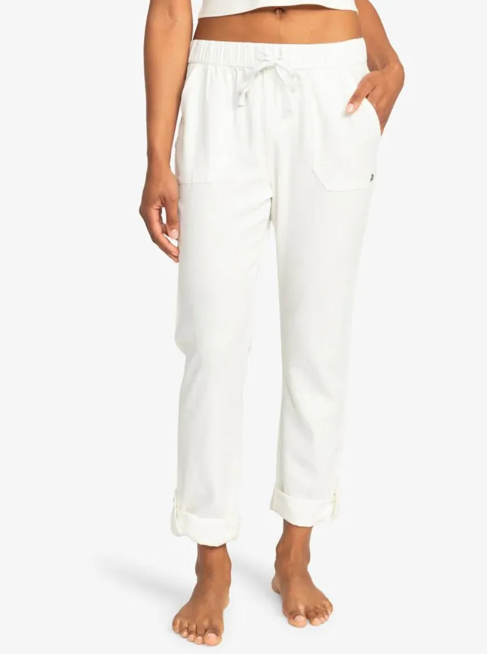 Roxy Pants and Jeans On The Seashore Cargo Pants Snow White 8211 Women Roxy Pants and Jeans On The Seashore Cargo Pants Snow White 8211 Women