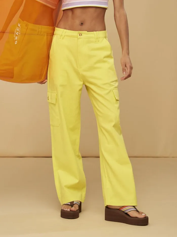 Roxy Pants and Jeans SurfKindKate Cargo Pants Yellow Plum 8211 Women Roxy Pants and Jeans SurfKindKate Cargo Pants Yellow Plum 8211 Women