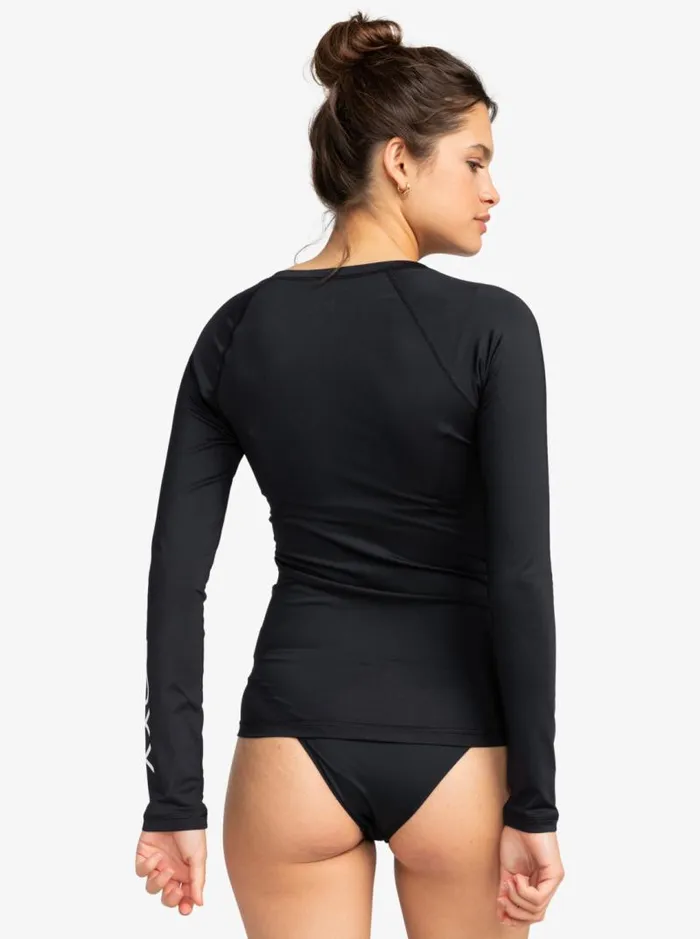 Roxy Rashguards New Essentials Long Sleeve ZipUp Rashguard Anthracite 8211 Women Roxy Rashguards New Essentials Long Sleeve ZipUp Rashguard Anthracite 8211 Women