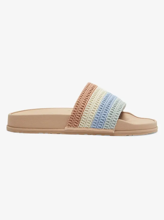 Roxy Sandals Slippy Crochet Sandals Light Bluebrown 8211 Women Roxy Sandals Slippy Crochet Sandals Light Bluebrown 8211 Women