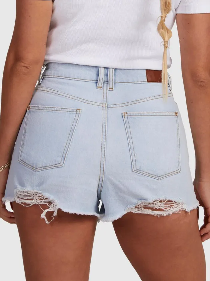 Roxy Shorts Eva Denim Shorts Light Blue 8211 Women Roxy Shorts Eva Denim Shorts Light Blue 8211 Women