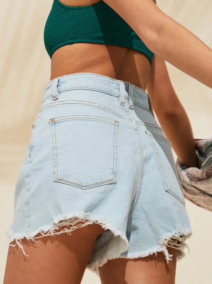 Roxy Shorts Eva Denim Shorts Light Blue 8211 Women Roxy Shorts Eva Denim Shorts Light Blue 8211 Women