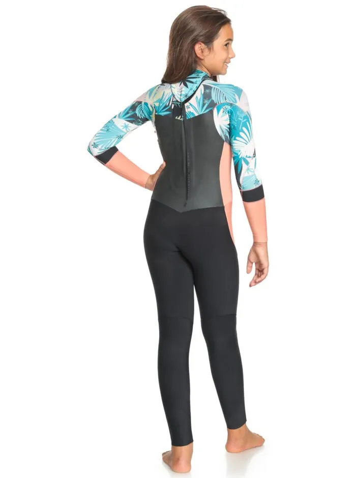 Roxy Surf Girl039s 816 43mm Syncro GBS LSL Fullsuit Blackpale Coralbutter 8211 Kids Roxy Surf Girl039s 816 43mm Syncro GBS LSL Fullsuit Blackpale Coralbutter 8211 Kids