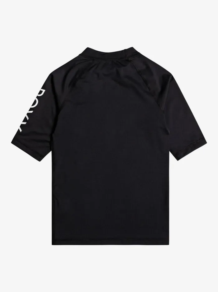 Roxy Swim Girl039s 716 Wholehearted UPF 50 Short Sleeve Rashguard Anthracite 8211 Kids Roxy Swim Girl039s 716 Wholehearted UPF 50 Short Sleeve Rashguard Anthracite 8211 Kids