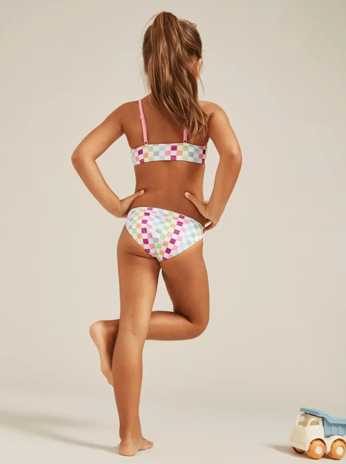 Roxy Swim Girls039 27 Rainbow Check Two Piece Crop Top Bikini Set Bright White Check Check 8211 Kids Roxy Swim Girls039 27 Rainbow Check Two Piece Crop Top Bikini Set Bright White Check Check 8211 Kids