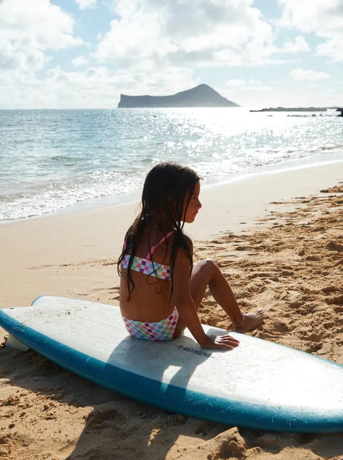 Roxy Swim Girls039 27 Rainbow Check Two Piece Crop Top Bikini Set Bright White Check Check 8211 Kids Roxy Swim Girls039 27 Rainbow Check Two Piece Crop Top Bikini Set Bright White Check Check 8211 Kids