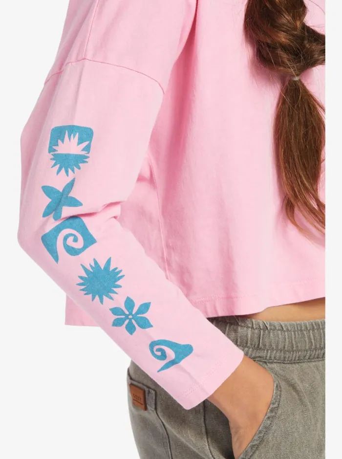 Roxy Tees and Tanks Girl039s 416 All You Never Say Long Sleeve TShirt Sachet Pink 8211 Kids