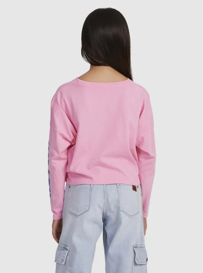 Roxy Tees and Tanks Girl039s 416 All You Never Say Long Sleeve TShirt Sachet Pink 8211 Kids