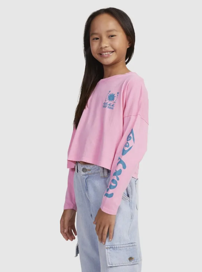 Roxy Tees and Tanks Girl039s 416 All You Never Say Long Sleeve TShirt Sachet Pink 8211 Kids