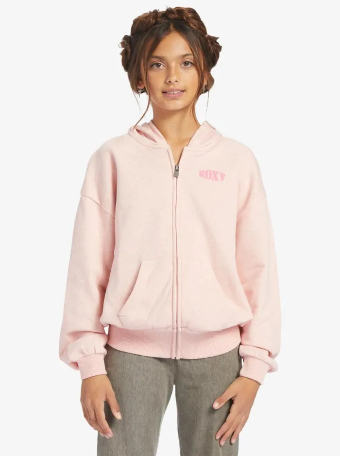 Roxy Tops Girl039s 416 Better Mistakes A ZipUp Hoodie English Rose 8211 Kids