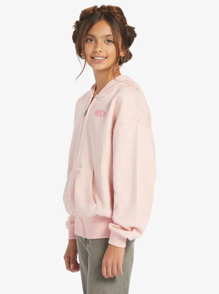 Roxy Tops Girl039s 416 Better Mistakes A ZipUp Hoodie English Rose 8211 Kids