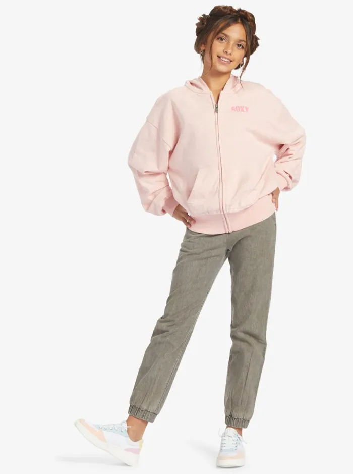 Roxy Tops Girl039s 416 Better Mistakes A ZipUp Hoodie English Rose 8211 Kids