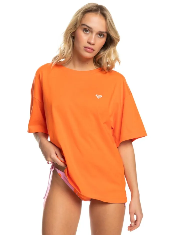 Roxy Tops SurfKindKate Oversized TShirt Vermillon 8211 Women