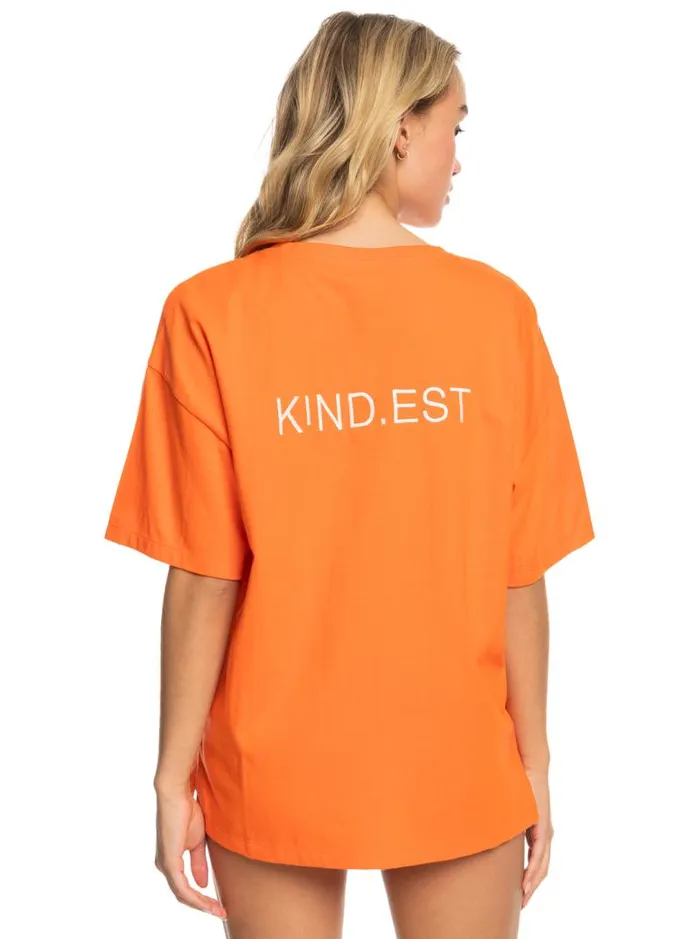 Roxy Tops SurfKindKate Oversized TShirt Vermillon 8211 Women