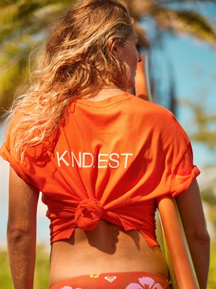 Roxy Tops SurfKindKate Oversized TShirt Vermillon 8211 Women