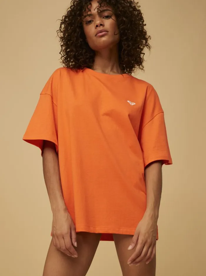 Roxy Tops SurfKindKate Oversized TShirt Vermillon 8211 Women