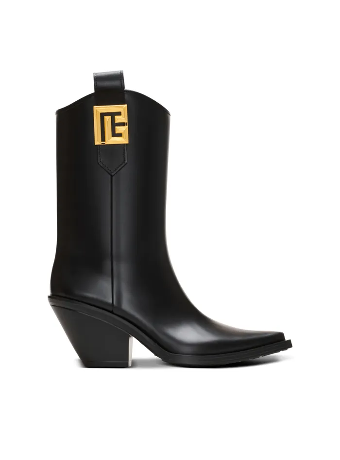 Rubber Tess PB Cowboy Boots Black Women Balmain Boots